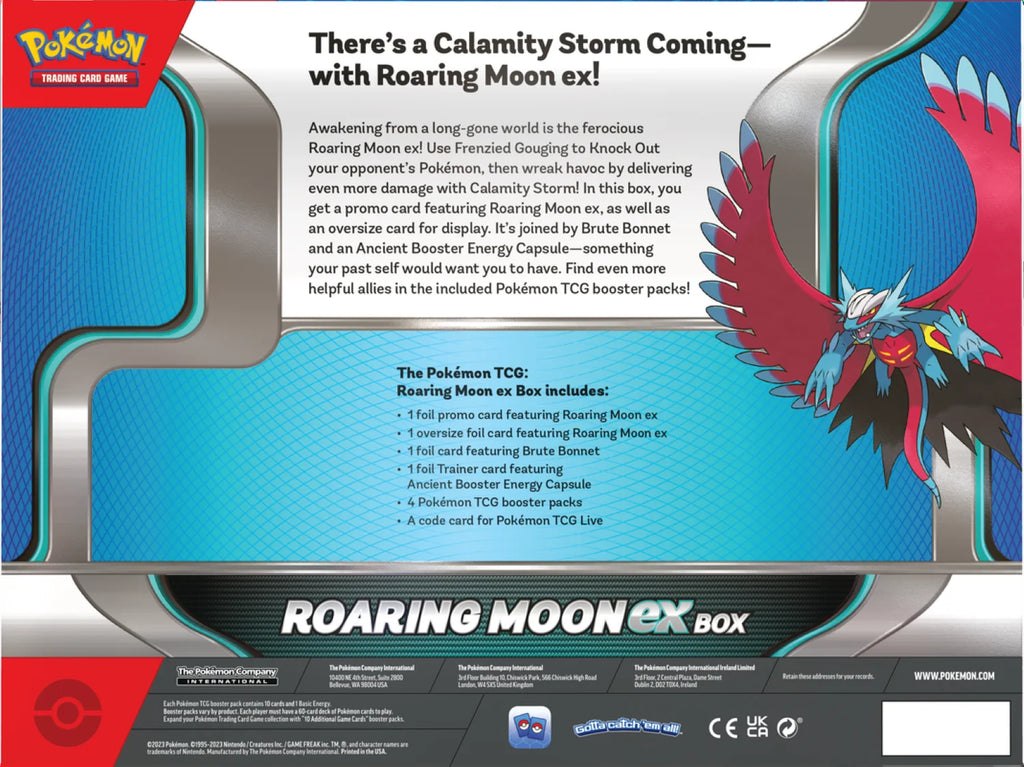 Trading Card Games Roaring Moon Exo or Iron Valiant Ex Box 4 Booster Packs - Randomly Selected