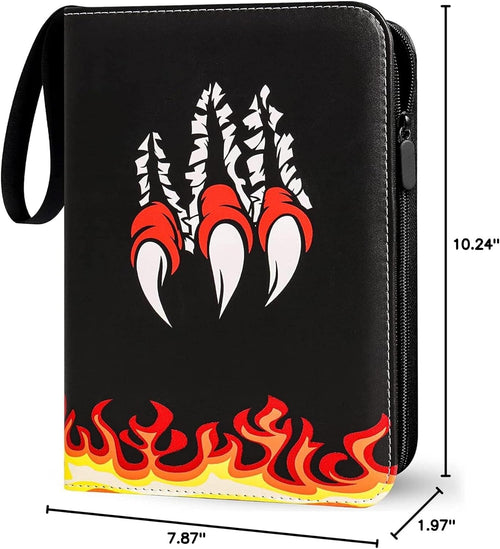 Card Binder Case for Trading Cards,4-Pocket Trading Card Binder with 50 Sleeves,400 Pockets Card Collector Binder Album Holder for Boys Girls